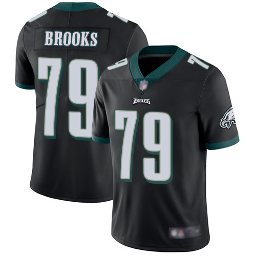 Men Philadelphia Eagles #79 Brandon Brooks Black Alternate Vapor Untouchable NFL Jersey Limited Player->nfl t-shirts->Sports Accessory